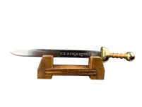 Ekskluzywny Nożyk do listów miniaturka historyczny miecz gladiatorów 27 cm plus stojak (04) - 11