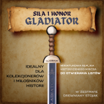 Ekskluzywny Nożyk do listów miniaturka historyczny miecz gladiatorów 27 cm plus stojak (04) - 5