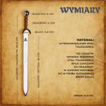 Ekskluzywny Nożyk do listów miniaturka historyczny miecz gladiatorów 27 cm plus stojak (04) - 4