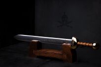 Ekskluzywny Nożyk do listów miniaturka historyczny miecz gladiatorów 27 cm plus stojak (04) - 2