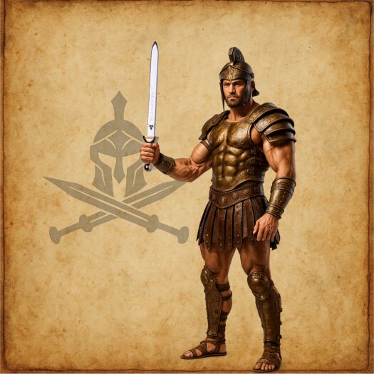 Ekskluzywny Nożyk do listów miniaturka historyczny miecz gladiatorów 27 cm plus stojak (04)