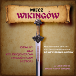EKSKLUZYWNY Nożyk do listów miniaturka historyczny miecz wikingów 27 CM PLUS STOJAK (02) - 3