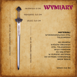 EKSKLUZYWNY Nożyk do listów miniaturka historyczny miecz wikingów 27 CM PLUS STOJAK (02) - 2