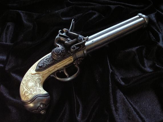 TRZYLUFOWY WŁOSKI PISTOLET SKAŁKOWY 1680r. (1016/G)
