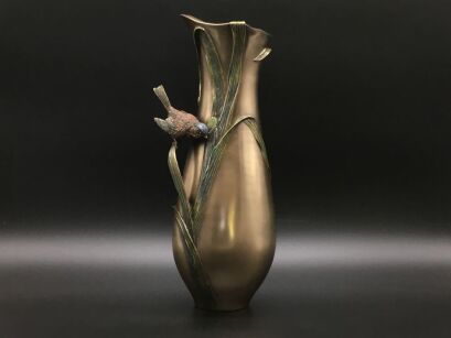 Vase mit Vogel in der ART ART DECO (AN10500V4)