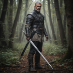 Duży miecz Geralta z pochwą i pasem 126 cm inspirowany Wiedźmin the Witcher dekoracyjny 9323 - 7