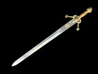 EKSKLUZYWNY Nożyk do listów miniaturka historyczny miecz szkockich górali claymore 27 CM PLUS STOJAK (22) - 6
