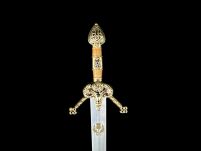 EKSKLUZYWNY Nożyk do listów miniaturka historyczny miecz szkockich górali claymore 27 CM PLUS STOJAK (22) - 13