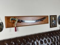 POLNISCHE Offiziere SABRE wz 1921 GLATT ohne Scheide auf dekorative Tafel - 4