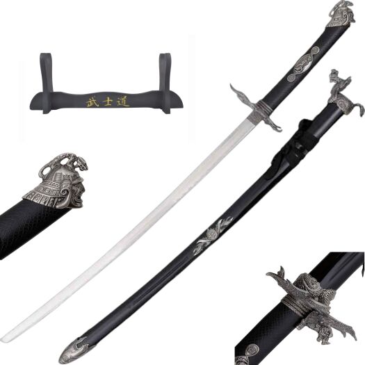 GROSSES SAMURAI-SCHWERT - ERSTAUNLICHES KATANA Echt Metall JL-055B