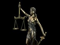 Okazała Temida z wagą i mieczem 31 cm rzeźba brąz symbol sprawiedliwości sygnowana 57 Special Replicas TEM-01 - 14