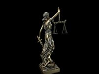 Okazała Temida z wagą i mieczem 31 cm rzeźba brąz symbol sprawiedliwości sygnowana 57 Special Replicas TEM-01 - 7
