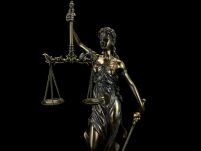 Okazała Temida z wagą i mieczem 31 cm rzeźba brąz symbol sprawiedliwości sygnowana 57 Special Replicas TEM-01 - 10