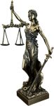 Okazała Temida z wagą i mieczem 31 cm rzeźba brąz symbol sprawiedliwości sygnowana 57 Special Replicas TEM-01 - 13