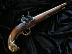 CZARNOPROCHOWY NIEMIECKI PISTOLET SKAŁKOWY Z XVIIIw. (1043/L)