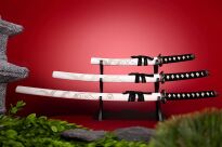 Biały Smok Zestaw Mieczy Katana Wakizashi Tanto Plus Stojak HK1101 - 6