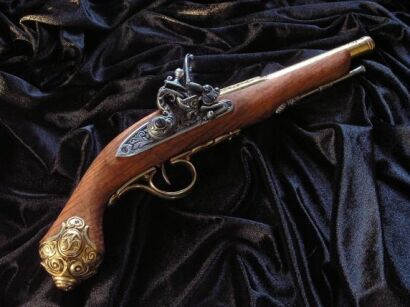 DEKORATIVE ART GEWEHR Im achtzehnten Jahrhundert Steinschloss (1077 / L)