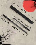 ZESTAW 2 MIECZY NINJA TRENINGOWYCH Z POCHWĄ 66cm oraz 45cm HK-1067 - 3