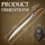 Miecz Thorina Oakenshield Orcrist Inspirowany The Hobbit z Zawieszką 98 cm JT6146S - 4