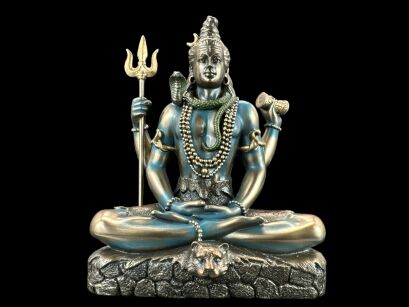 Figurka Siedzący hinduski SHIVA - symbol zniszczenia i odnowy VERONESE WU77584A4