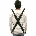 SATZ AUS 2 NINJA-SCHWERTERN MIT NYLONSCHEIDE UND GÜRTEL HK-1456 Katana Schwert Echt Metall - 7