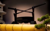 Zestaw 2 mieczy ninja TRENINGOWYCH z pochwą 63,5 cm HK-1249 - 10