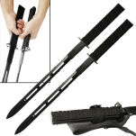Zestaw 2 mieczy ninja TRENINGOWYCH z pochwą 63,5 cm HK-1249 - 7