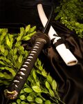 PROF MIECZ PRAWDZIWY HAMON KATANA TRENINGOWY STAL 1045  + STOJAK SW-9254 - 7