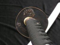 PROF MIECZ PRAWDZIWY HAMON KATANA TRENINGOWY STAL 1045  + STOJAK SW-9254 - 11