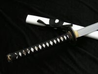 PROF MIECZ PRAWDZIWY HAMON KATANA TRENINGOWY STAL 1045  + STOJAK SW-9254 - 12