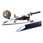 PROF MIECZ PRAWDZIWY HAMON KATANA TRENINGOWY STAL 1045  + STOJAK SW-9254 - 2