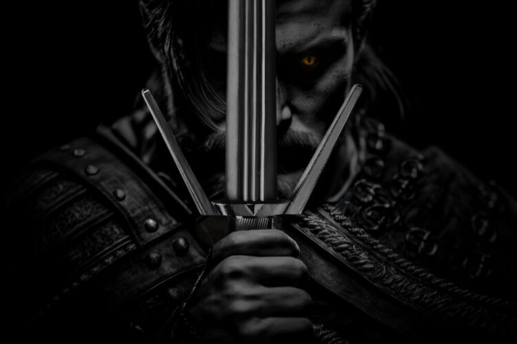 Wielki miecz Geralta inspirowany Wiedźmin The Witcher z pochwą ZS638 DEKORACYJNY