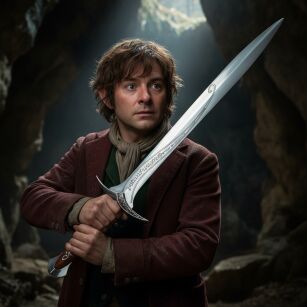 Miecz Bilbo Baggins Sting Żądło Inspirowany The Hobbit z Zawieszką 72,5 cm JT6198S