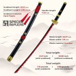 Miecz Katana Roronoa Zoro Enma One Piece Drewniany JT10661BK - 2