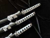 ZESTAW KATANA WAKIZASHI TANTO ZE STOJAKIEM 5KM28-3PCBK - 6