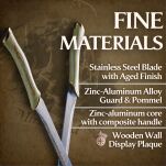 2 Krótkie Miecz Legolasa Inspirowany Lord of The Rings z Zawieszką 56 cm JT6036-A - 4