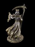 Figurka  ŚMIERĆ KOSTUCHA w koronie z kosą  i klepsydrą GOTHIC VERONESE WU78167A4 - 5