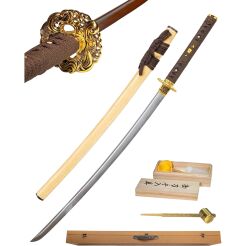 PROF MIECZ KATANA TRENING DAMAST SKRZYNIA STOJAK ZESTAW DO KONSERWACJI DS076