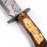 DUŻY KORDZIK MYŚLIWSKI JELEŃ POROŻE PREZENT DLA MYŚLIWEGO 38 CM JT7078-D - 4