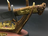 DUŻY KORDZIK MYŚLIWSKI JELEŃ POROŻE PREZENT DLA MYŚLIWEGO 38 CM JT7078-D - 7