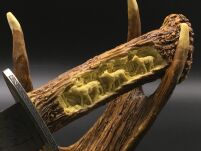 DUŻY KORDZIK MYŚLIWSKI JELEŃ POROŻE PREZENT DLA MYŚLIWEGO 38 CM JT7078-D - 9