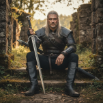 Duży miecz Geralta z pochwą i pasem 126 cm inspirowany Wiedźmin the Witcher dekoracyjny 9322 - 6