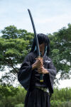 Miecz Wakizashi Krótka Katana Demon Slayer Tokitou Muichirou's Drewniany 77cm plus Stojak i Pas JT10655-W - 10