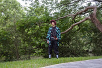 Miecz Wakizashi Krótka Katana Demon Slayer Tanjiro Kamado's Drewniany 77cm plus Stojak i Pas JT10666-W - 12