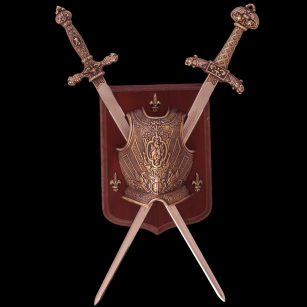 HISTORISCHE Panoply, Brustplatte zwei Schwerter (K5880)