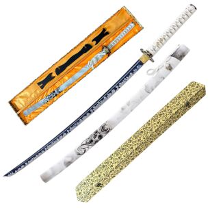 Profesjonalny Ostry Miecz Katana Ponury Żniwiarz Stal 1095 z Pochwą Stojakiem i Skrzynią Prezentową GXSW-05