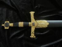 ZŁOTY MIECZ KRÓLA SALOMONA MASOŃSKI TEMPLARIUSZY JT6133GU-BK 86CM - 10