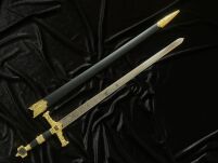 ZŁOTY MIECZ KRÓLA SALOMONA MASOŃSKI TEMPLARIUSZY JT6133GU-BK 86CM - 11