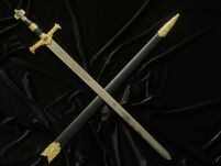 ZŁOTY MIECZ KRÓLA SALOMONA MASOŃSKI TEMPLARIUSZY JT6133GU-BK 86CM - 16