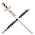 ZŁOTY MIECZ KRÓLA SALOMONA MASOŃSKI TEMPLARIUSZY JT6133GU-BK 86CM - 6